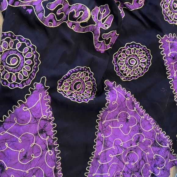 Advanced Apparel Dress Women's Sleeveless Smocked Purple Free Size Boho Fairy - Picture 12 of 13